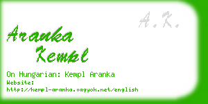 aranka kempl business card